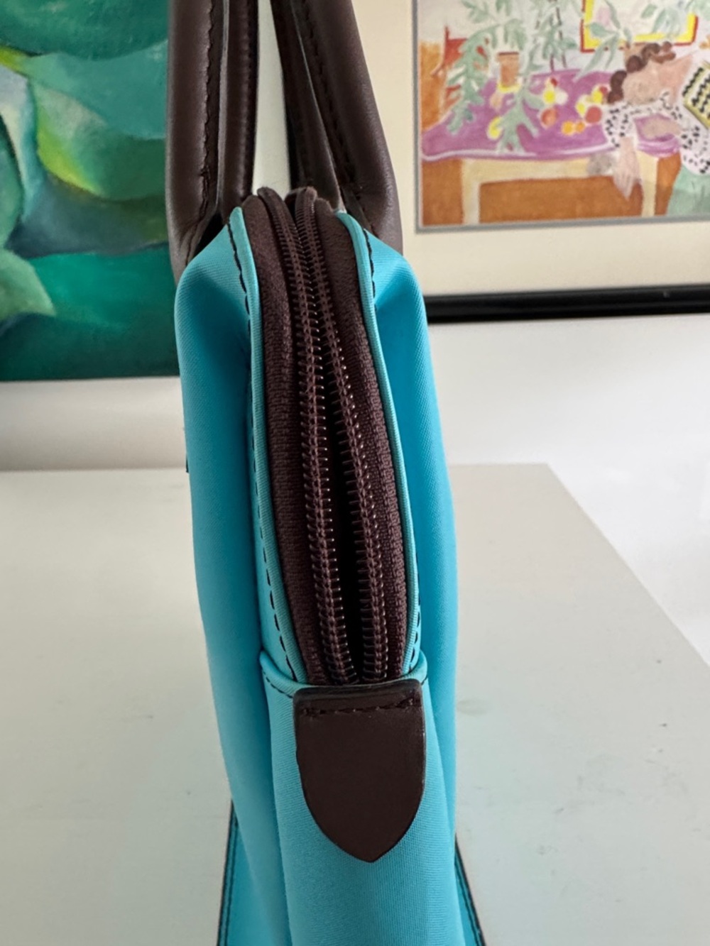 Glenroyal Chic Vintage Mini Tote Bag with Leather Accents Designed in Scotland - Picture 11 of 11
